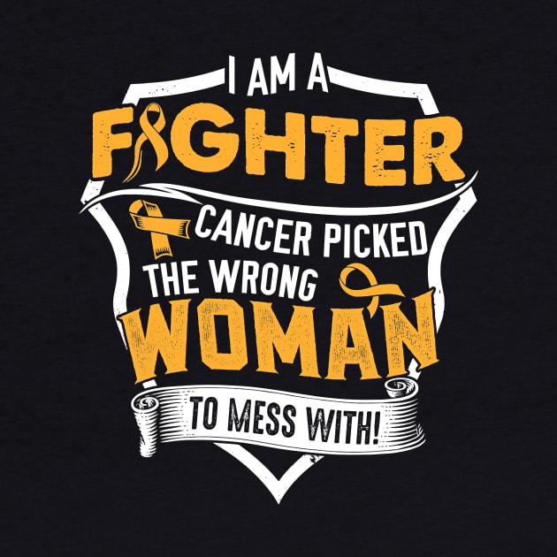 I Am a Fighter- Appendix Cancer Awareness Support Ribbon by totemgunpowder